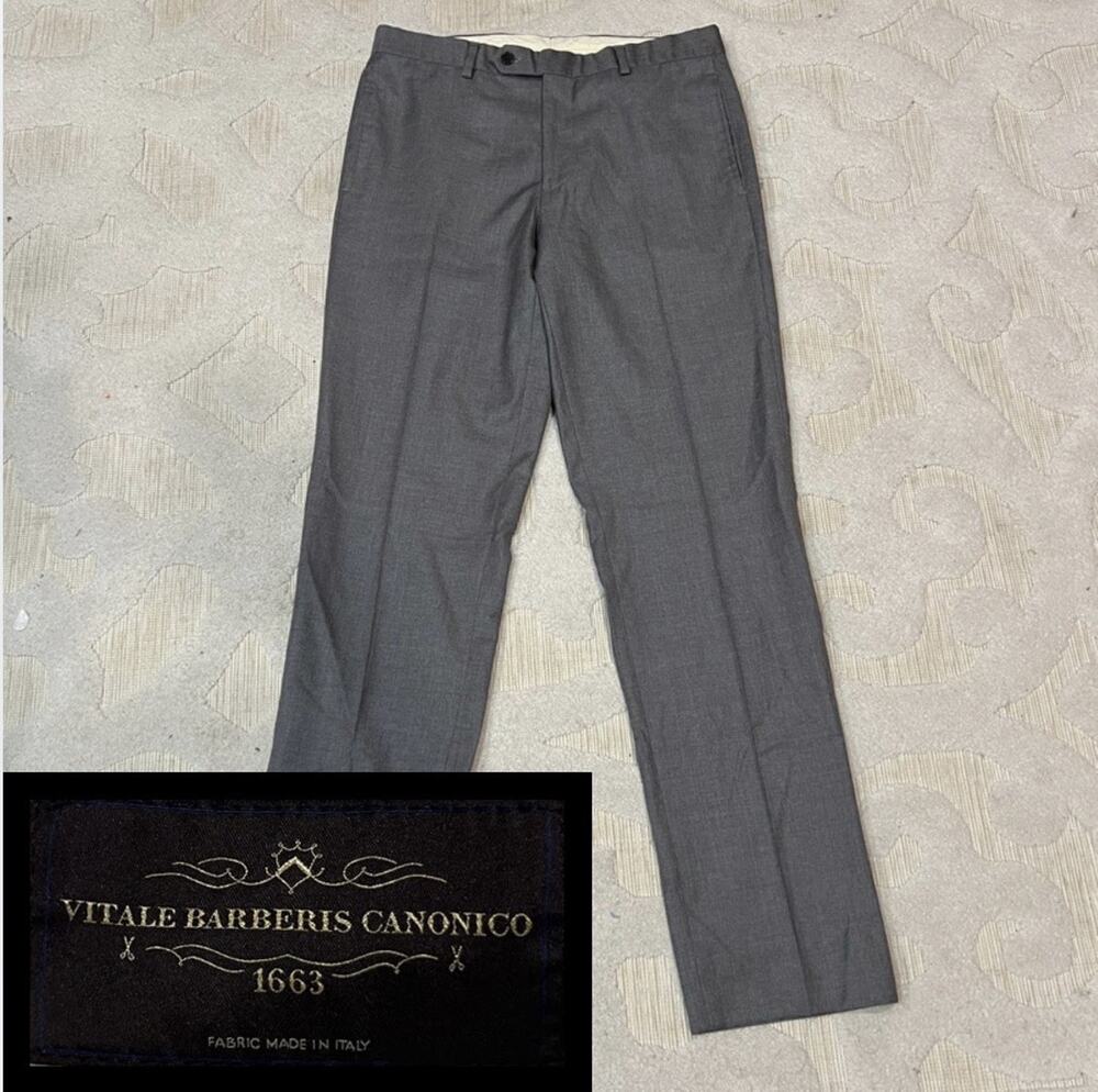 Brooks Brothers Pants Brooksgate Vitale Barberis Canonico Mens 32x31 Milano Fit